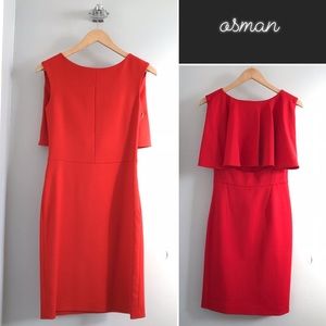 Osman Red Sleeveless Sheath Dress • 4